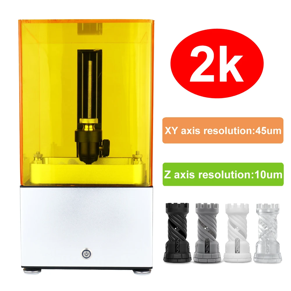 

2018 new 3d printer 2K Jewelry No.1 SLA/DLP/LCD 3d printer with high resolution Suitable for jewelry dentistry christmas