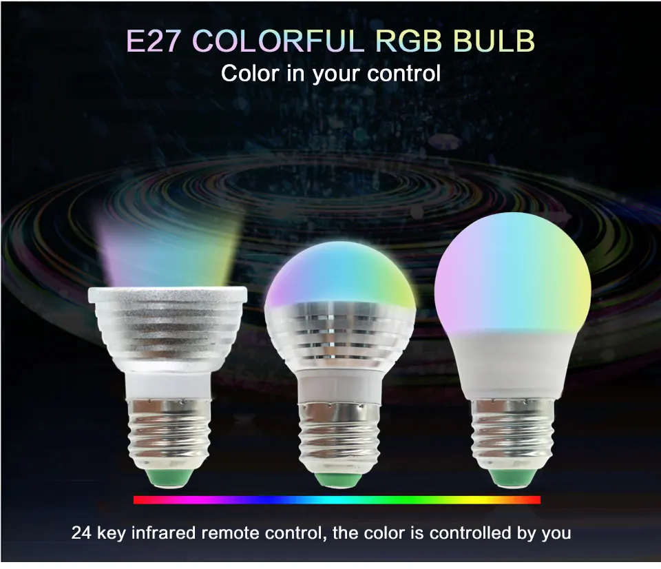 E27 E14 GU10 светодиодный RGB лампа AC110V 220V 9W светодиодный RGB Точечный светильник с регулируемой яркостью волшебный праздник RGB светильник ing IR пульт дистанционного управления 16 цветов