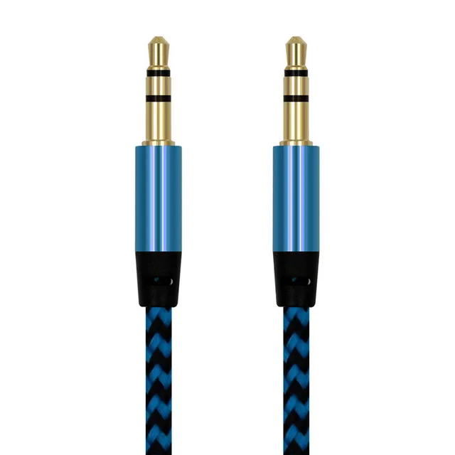 1m Nylon Jack Audio Cable 3.5 mm to 3.5mm Aux Cable Male to Male Gold Plug Car Aux Cord for iphone 7 for Samsung Speaker 1m Nylon Jack Audio Cable 3.5 mm to 3.5mm Aux Cable Male to Male Gold Plug Car Aux Cord for iphone 7 for Samsung Speaker