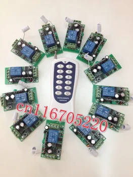 

2013 NEW 1 CH DC 12V Wireless Remote Control Switch System 1 Transmitter and 12 Receiver 1000M Free Shipping Hong Kong Air Mail