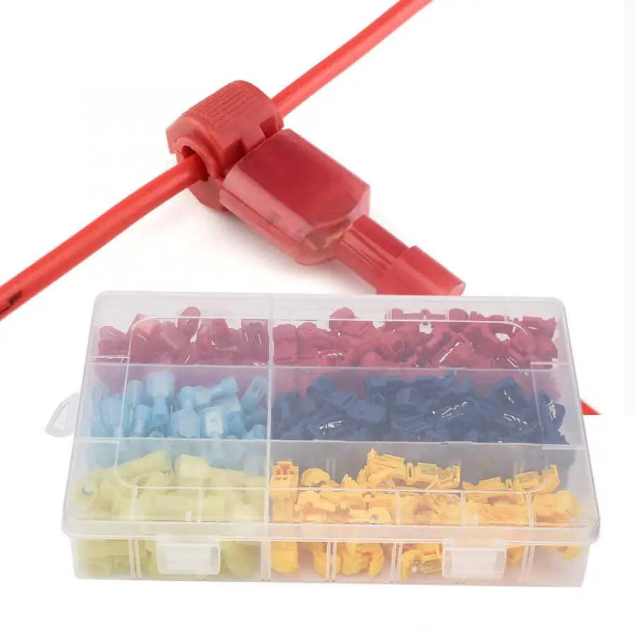 

220pcs Electrical Wire Connectors Nylon Insulation Quick Splice Lock Wire Terminals Electrical Crimp Cable Connectors Set