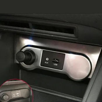 

For Hynudai Solaris 2 2017 Car Accessories Car cigarette Lighter AUX USB Panel Cover Trim sticker Car Styling 1pcs