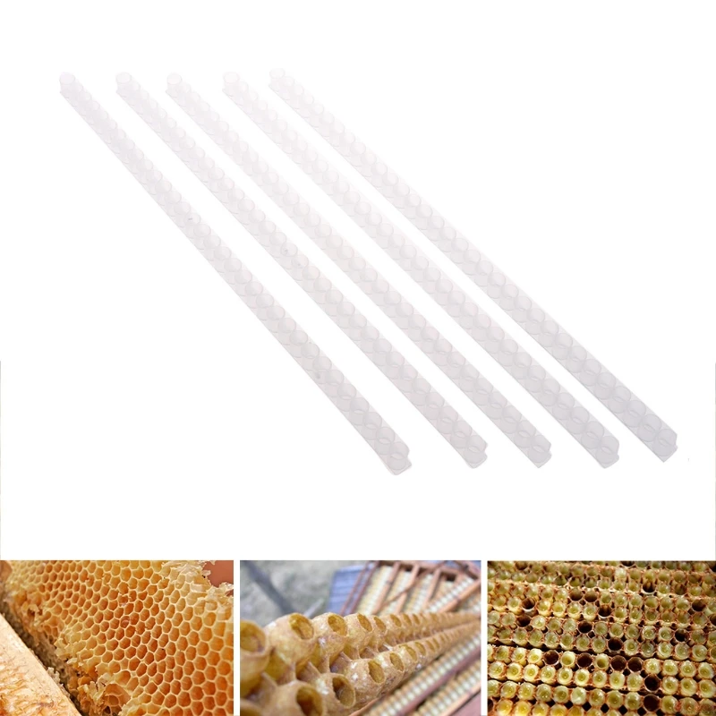 

5Pcs Apiculture Hole Beekeeping Tool Bee Queen Cell Single Row Artificial Device