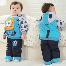 Детский зимний костюм для 1-3 лет, зимняя куртка-парка для маленьких мальчиков и девочек+ зимние штаны, костюм из 2 предметов
