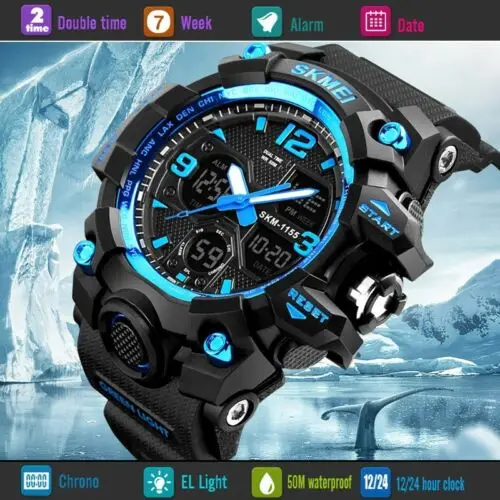 large face waterproof watches