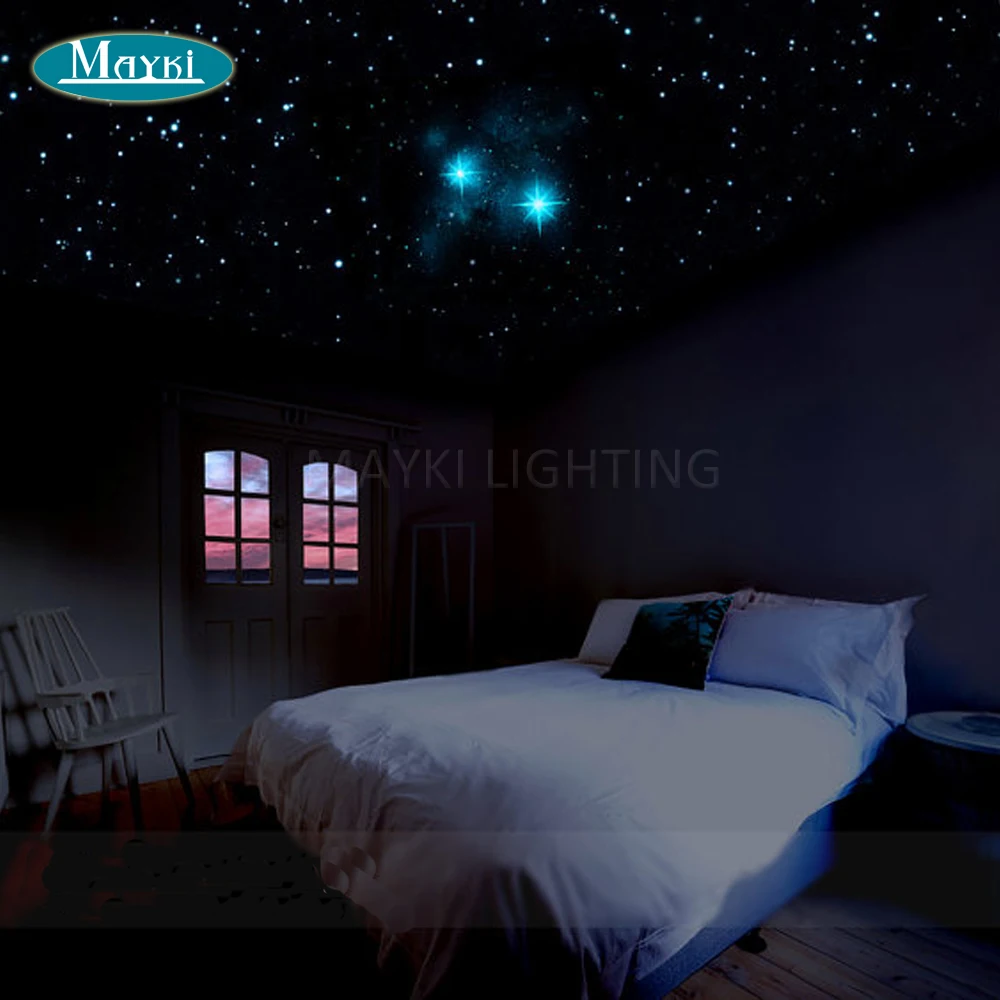 Maykit 32 Вт RGB многоцветный светодиодный волоконно-оптический свет DIY волоконный потолок в виде звёздного неба комплект света магическое небо звезд внутри