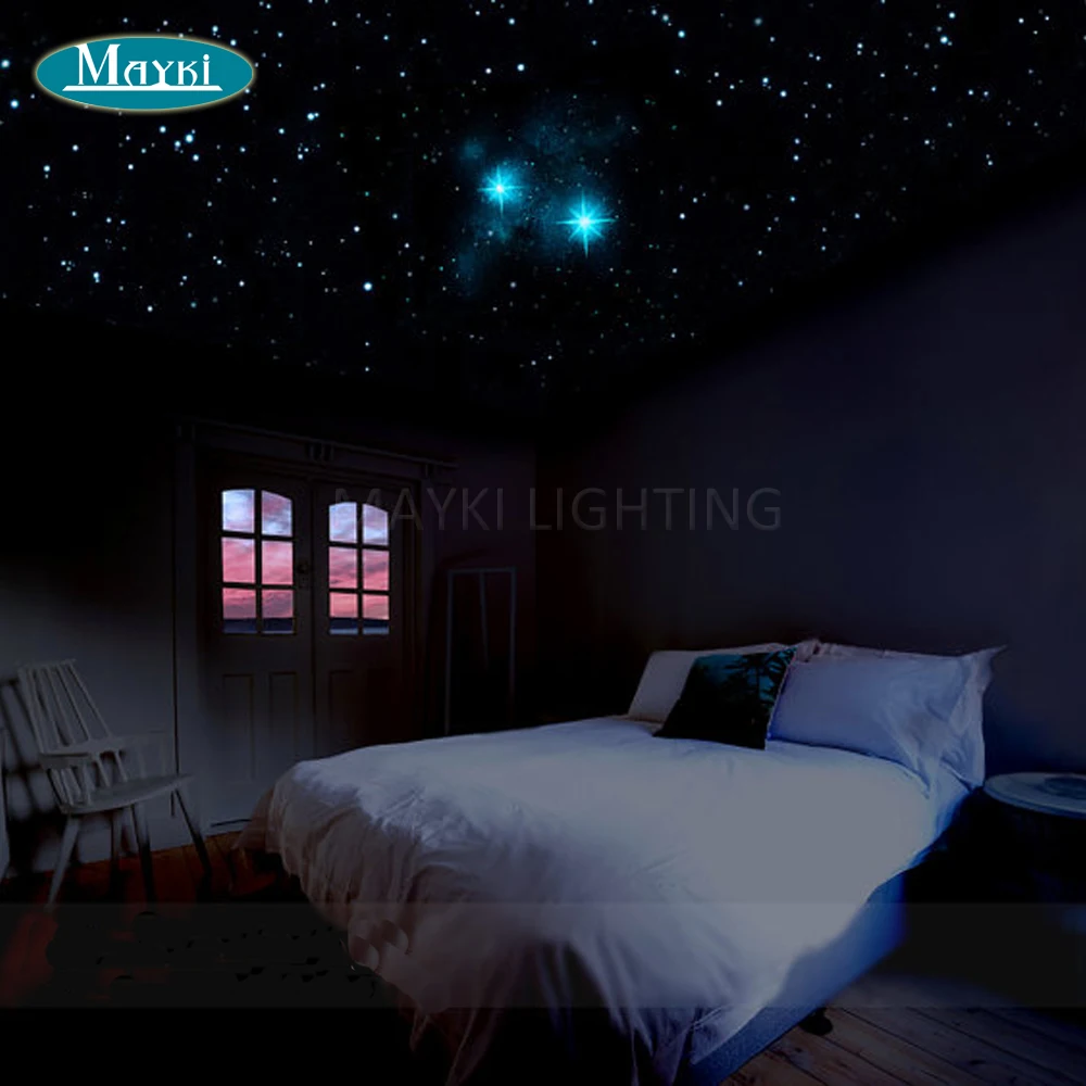 Us 254 0 30 Off Maykit Wholesale 32w Rgb Multi Color Led Fiber Optic Lighting Diy Fiber Starry Sky Ceiling Kit Light Magical Sky Of Stars Inside In