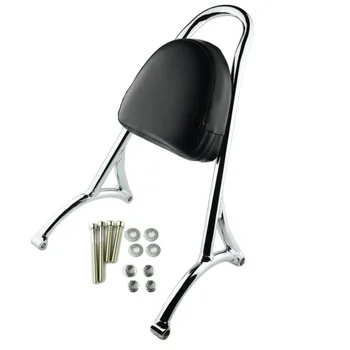 

Chrome for Harley Sportster XL 883 1200 2004-2016 2005 2006 2007 2010 Motorcycle Short Passenger Sissy Bar Backrest Pad