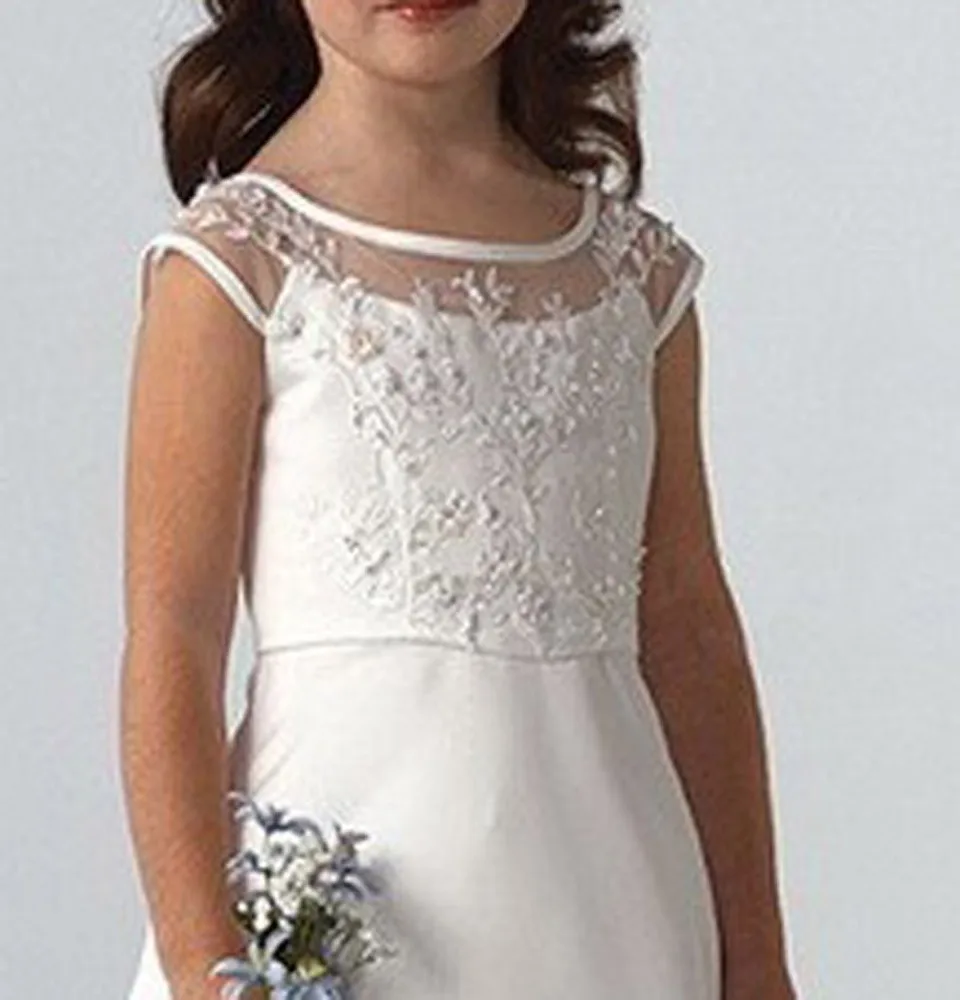 Платье на крестины для причастия белое платье трапециевидной формы с глубоким вырезом и оборками для первого причастия для маленьких девочек