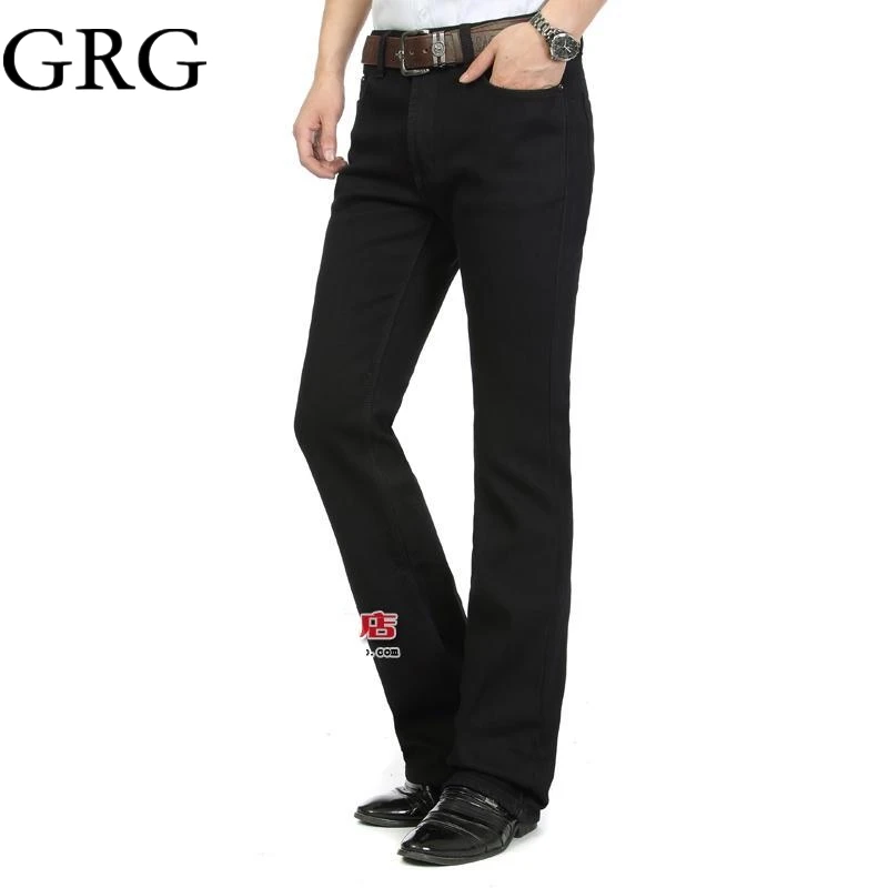 Бархатные теплые мужские расклешенные джинсы, зимняя утепленная мужская одежда, черные длинные брюки со средней талией, джинсовые брюки