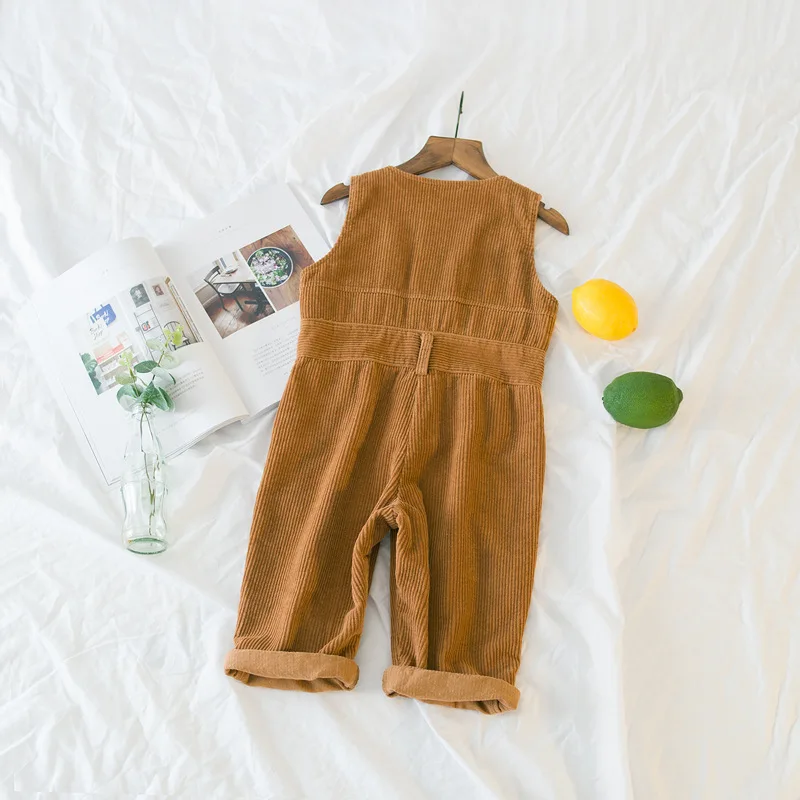 Hot selling autumn kids child 2018 clothes children overall pants for boys trousers girls corduroy pants jumpsuit for girls kids (5)