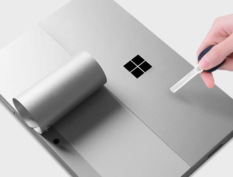 Кожа корпуса ноутбука для microsoft Surface Go(10 дюймов+) Кожа тела Металлик Серый Цвет против царапин ультратонкий защитный наклейка