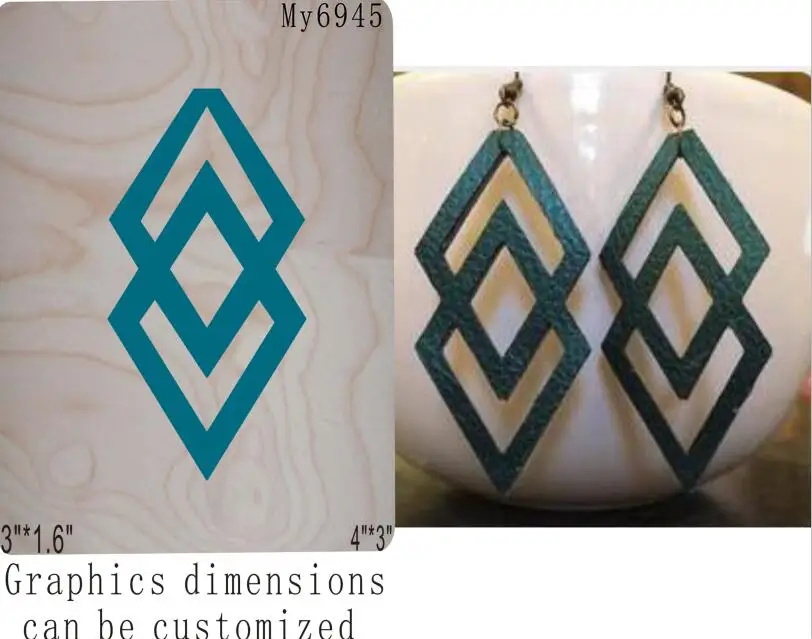 

Rhomboid Earrings die cutting & Wooden dies/MY/ Scrabooking