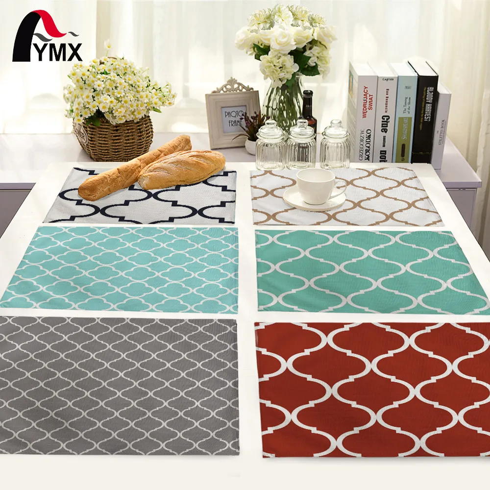 Fashion Geometry Pattern Table Mat Geometry Table Napkin Placemat Kitchen Decoration Dining Accessories