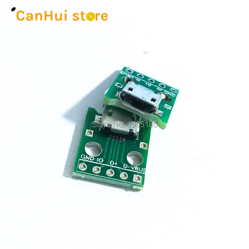 10 шт. MICRO USB к DIP адаптер 5pin гнездовой разъем B Тип PCB конвертер макет USB-01 коммутационная плата SMT материнское сиденье