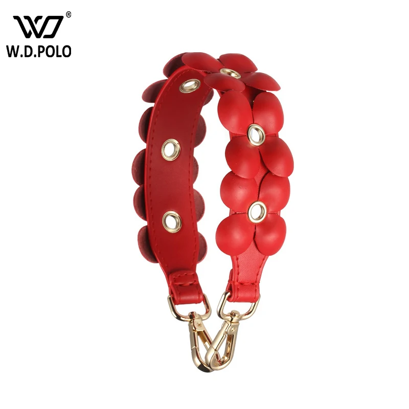 

WDPOLO New Fashion Women Handbags Strap Short Flower Design Handle For Bags Belts Chic Lady Shoulder Strap C588