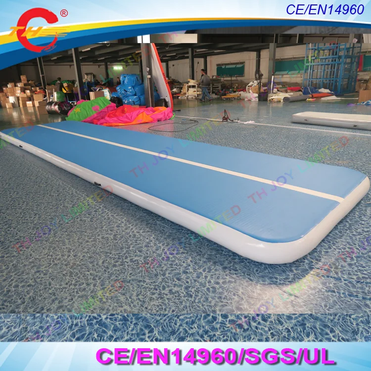 Free Shipping Cheap 6x2m blue Inflatable Gymnastics air track/ Gym Tumble Air mattress