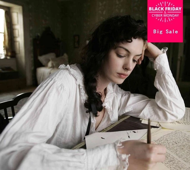 Anne Hathaway Austin Vintage Cotton Nightgown White Pijamas Women