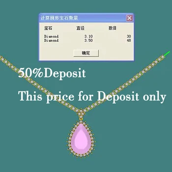 

Kuololit Customize 10K White Gold Solid Gold Pendant Nano Ruby Moissanites Fine Jewelry