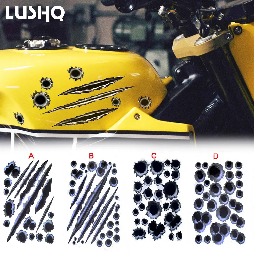

Motorcycle tank sticker Car 3D Bullet Stickers Car Styling For honda transalp suzuki hayabusa ktm sx suzuki drz 400 yamaha r25