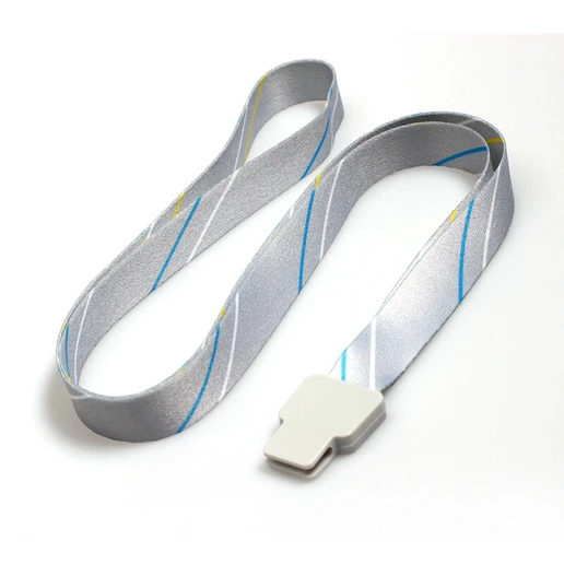 Полиэфирный шнур, держатель Бейджа, ремешок на шею, ширина 15 мм, для офисных карт и ID карт IC - Цвет: stripe silver