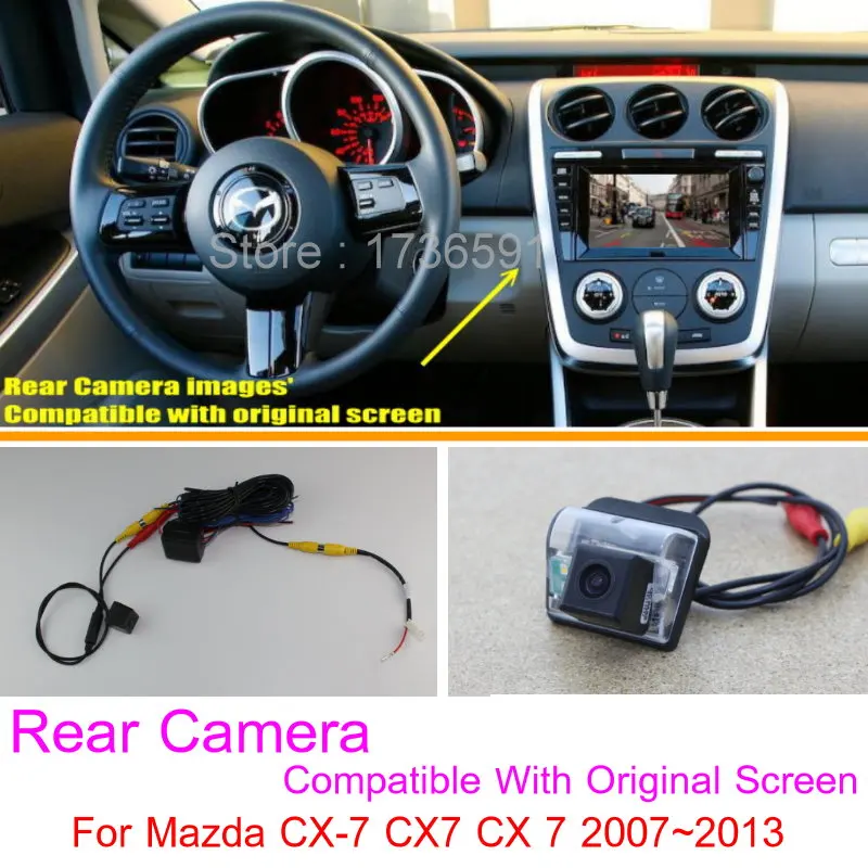 Оригинальная камера заднего вида совместимая с rca-экраном для Mazda 3 5 x 7 2007 ~ 2013 |