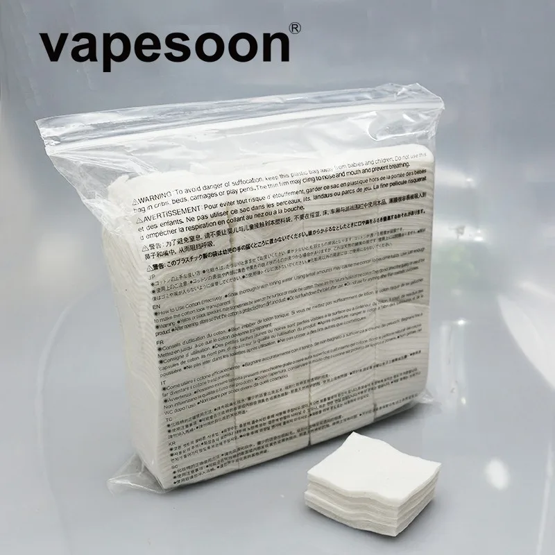50packs-9000pcs-органический японский хлопок для электронной сигареты DIY RDA& RBA распылитель Vape испаритель тепловой провод органический хлопок