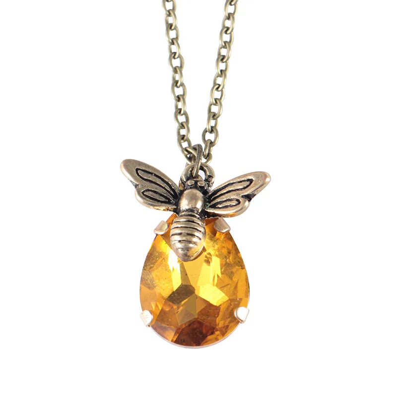 

Creative Charm Fashion Silver Necklace for Women Girl Bee Animal Pendant Choker Necklace Jewelry Party Prom Jewelry Gift
