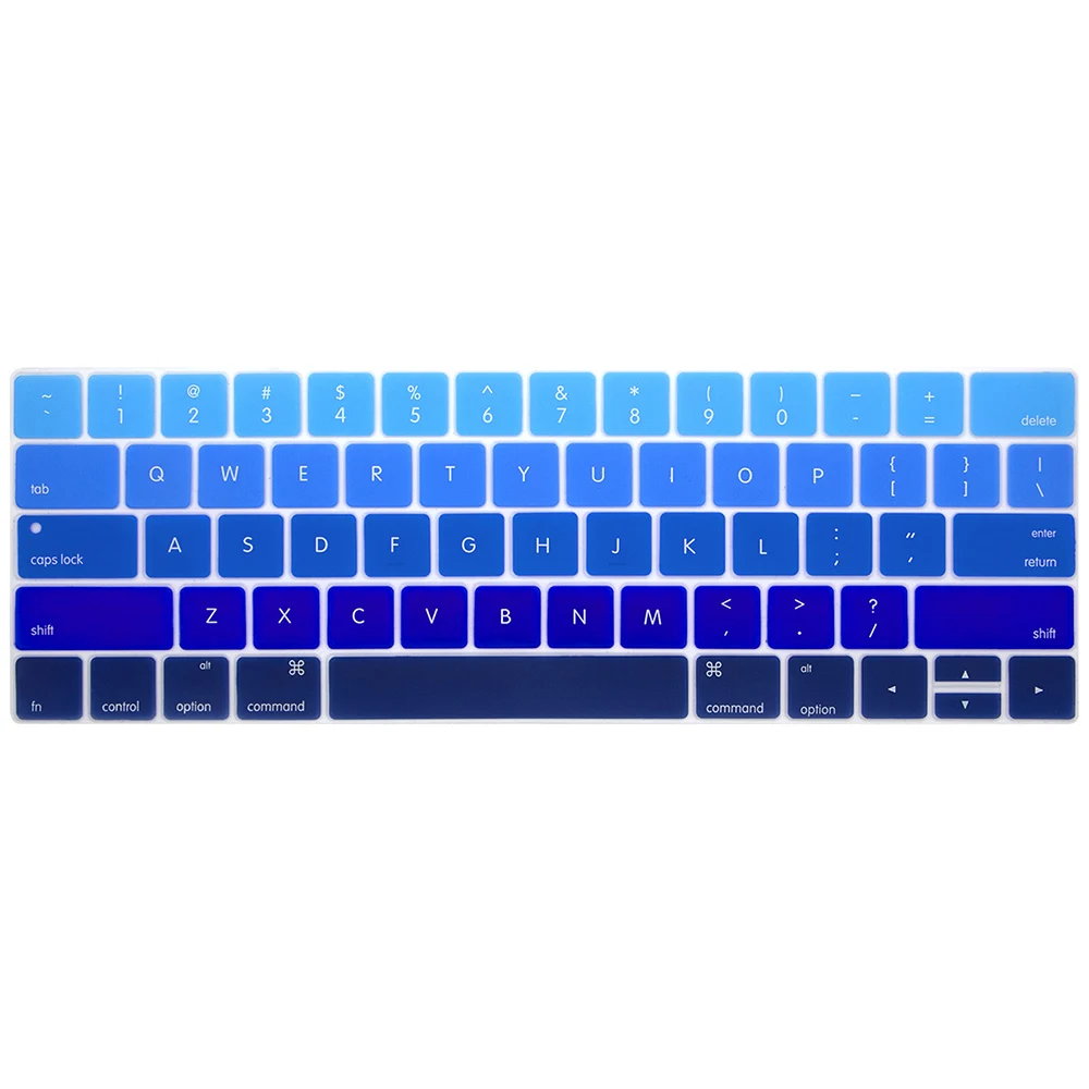 Американская версия, силиконовый чехол для клавиатуры на английском языке для MacBook Pro 13 15 retina с TouchBar A1989 A1990 и A1706 A1707