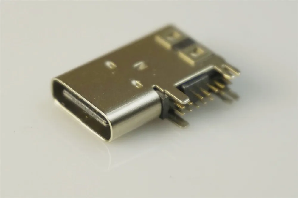 5 шт. разъем USB 3,1 type C 14 Pin гнездо через отверстия PCB тип флага угол 90 градусов щит 3A 100 в