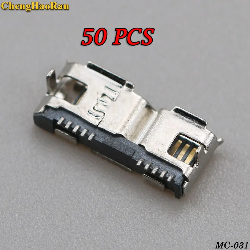 

ChengHaoRan 50pcs Micro USB 3.0 B Type DIP Female Socket DIP2 10pin USB Connector for Mobile Hard Disk Drives Data Interface