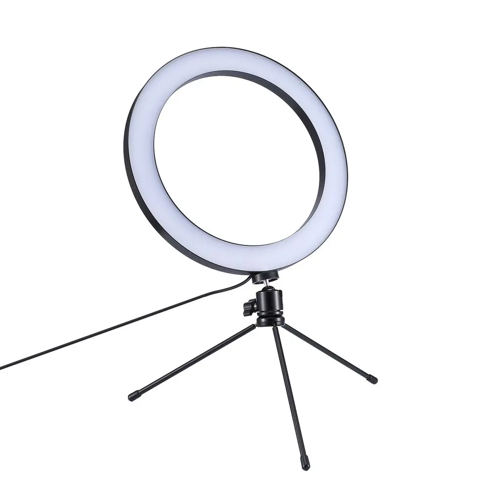 Dimmable LED Studio Camera Ring Light Photo Phone Video Light Annular Lamp With Tripods Selfie Stick Ring Fill Light For Canon