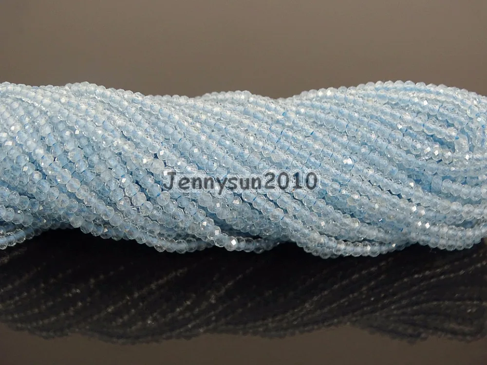 

Grade AAA Brilliant Cut Shining Natural AA Blue To-paz Gems Stones 2mm Faceted Round Beads 15" Jewelry Making 2 Strands/Pack