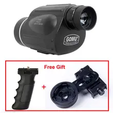 GOMU 13×50 Handheld Spotting Scope Monoculars Telescope w/ Cell Phone Adapter+Accu Grip Handheld Tripod for BirdWatching Hunting