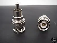 

BNC MALE to RCA MALE PLUG COAX Adapter Connector BR 100
