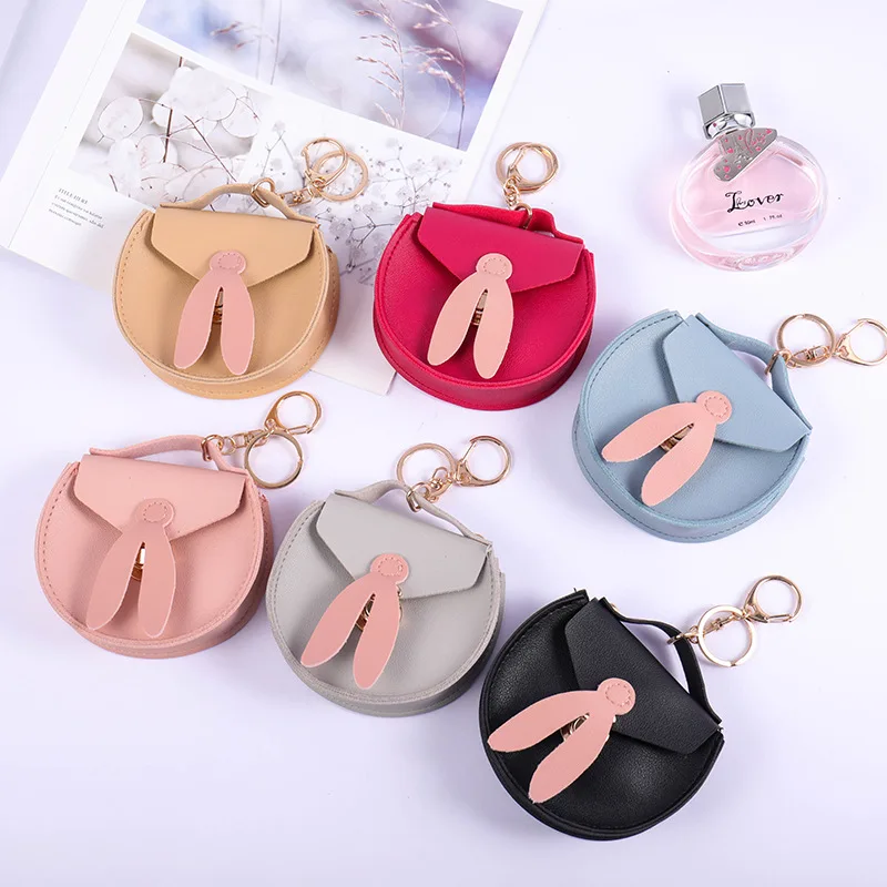 

Multi-function Card Bag Wallet Keychain Multicolor lovely Rabbit Bag Female keychain Charm Pendant Accessory Jewelry Gift LM3020