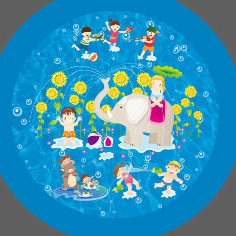170 см ПВХ Лето Дети сын дети игровой ковер водные игры пляжные коврики газон надувная спринклерная подушка игрушки для веселья