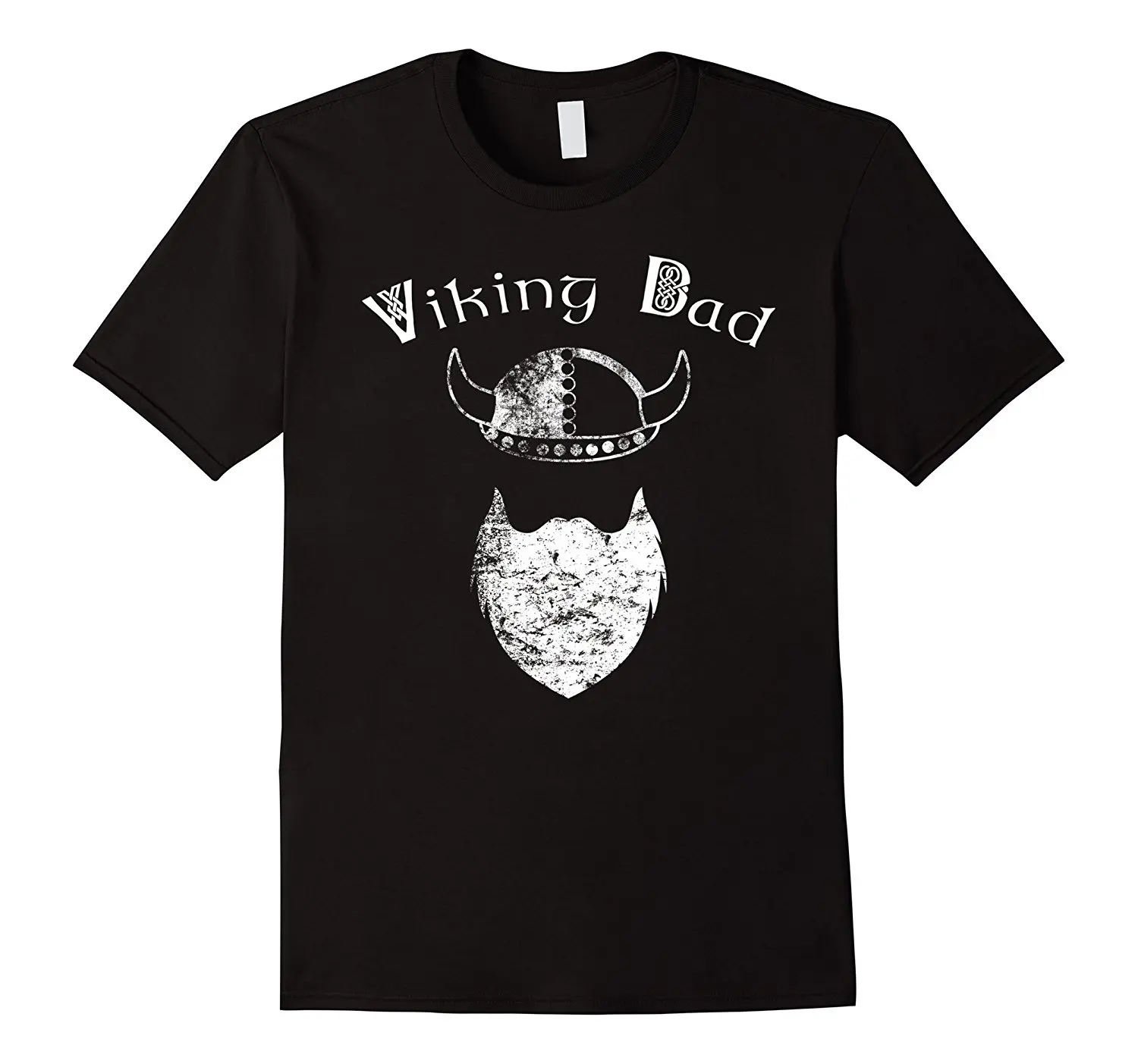 Mens Viking Dad with Beard and Viking Hat T-Shirt Loose Cotton T-Shirts for Men Cool Tops T Shirts Summer Short Sleeves Fashion