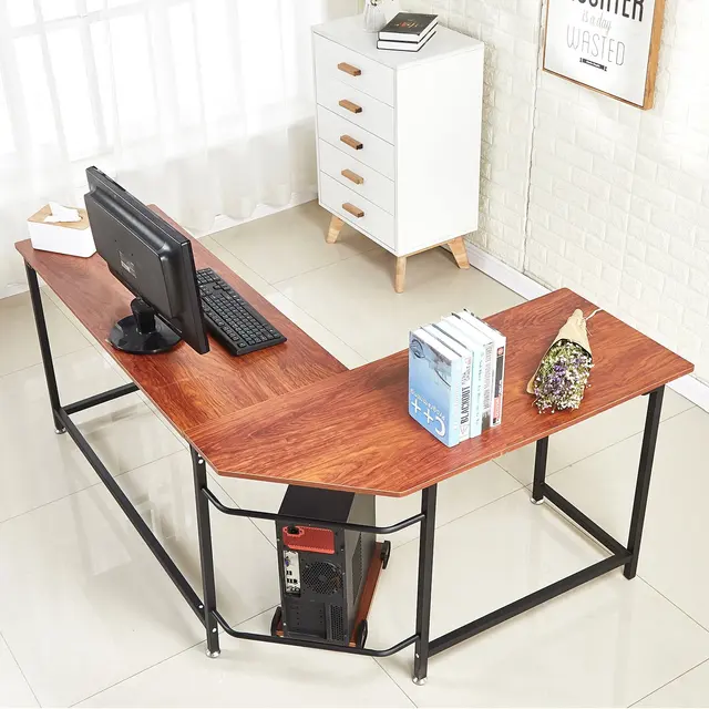L Shaped Home Office Corner Computer Desk With Cpu Stand Pc Table L Shaped Home Office Corner Computer Desk With Cpu Stand Pc Table Workstation Wood Metal