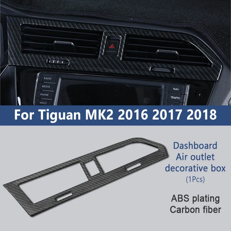 Автомобильный-Стайлинг для VW Tiguan для Volkswagen VW Tiguan 2 MK2 приборная панель воздуха переменного тока накладка наклейки Чехлы аксессуары - Название цвета: D