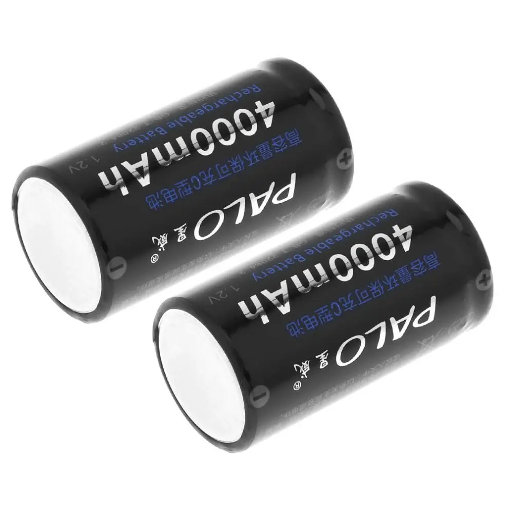 Günstige PALO 4 stücke 4000mAh 1,2 V C Größe Ni Mh Akku mit Geringe Selbstentladung für Haushalt Taschenlampe wasser Heizung Spielzeug