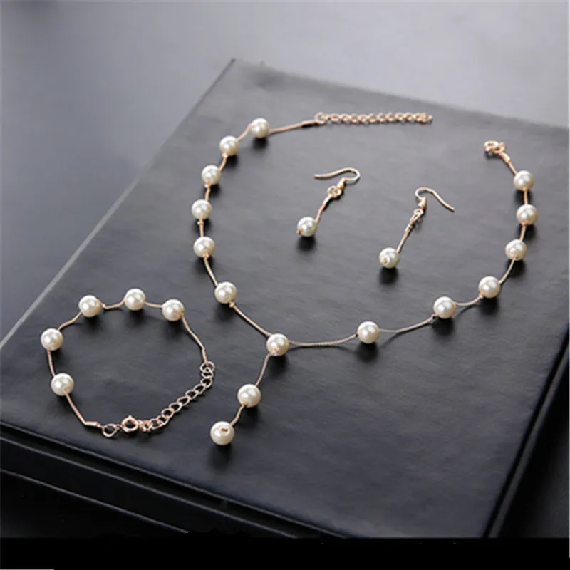 CC Свадебные обручальные ювелирные изделия ожерелье серьги браслеты 2 шт. наборы свадебные аксессуары для волос кубический циркон жемчуг Шарм m011