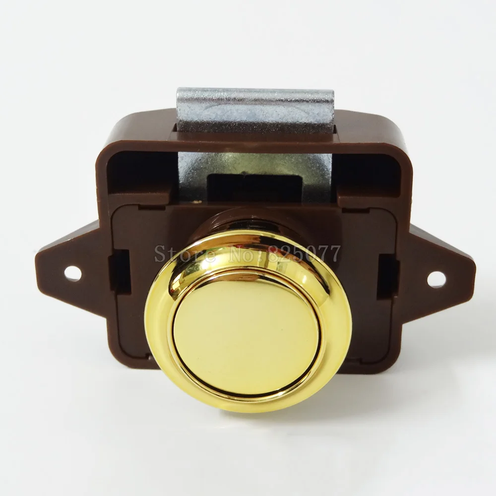4PCS/Lot ABS Push Lock Button Catch Lock Cupboard Door Knob Camper