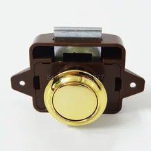 4PCS/Lot ABS Push Lock Button Catch Lock Cupboard Door Knob Camper Caravan Motorhome RV Cabinet Drawer Push Latch JF1602 half moon push lock zinc alloy keyless push latch catch rv wardrobe drawer cabinet caravan furniture lock gold chrome