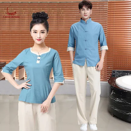 

Cosmetologist work clothes health club beauty salon pedicures shop massage technician work clothes temperament set