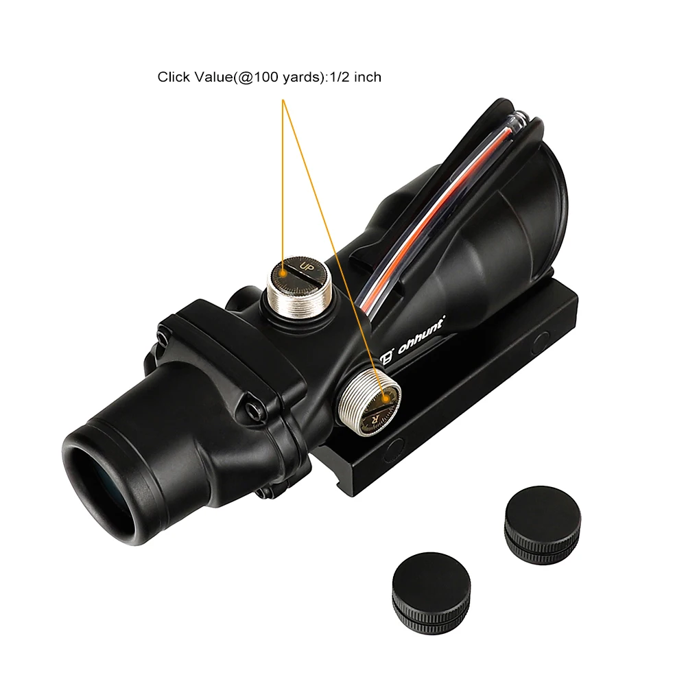 Ohhunt Hunting 4X32 оптический прицел из настоящего волокна BDC сетка в форме подковы с