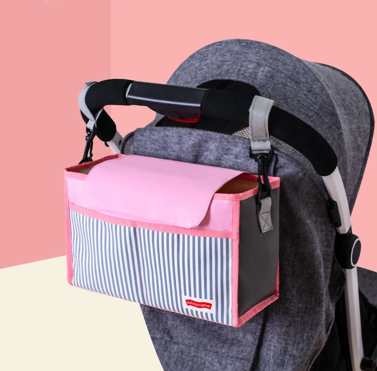 

Hanging Bag Baby Stroller Bag Portable Diaper Cup Holder Printing Mummy Baby Bags Carriage Pram Stroller Accessories
