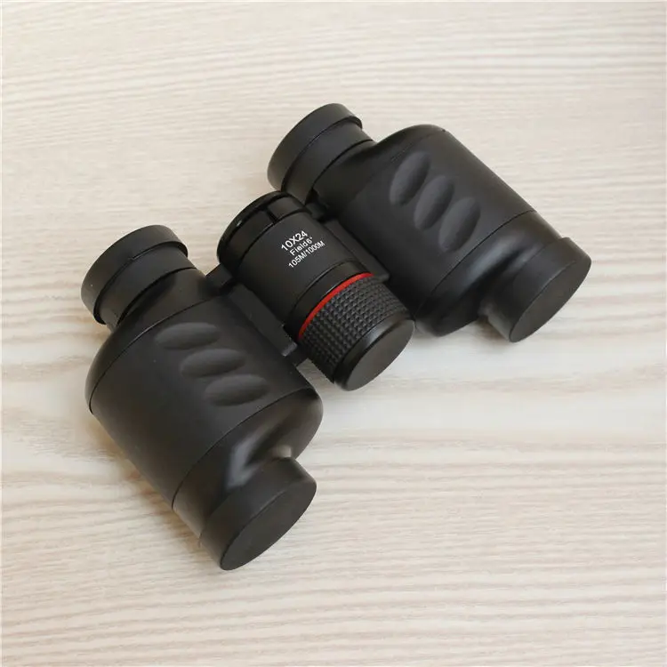 Free Shiping 10x24 stablized HD mini palm font b binoculars b font Central focusing foldable font