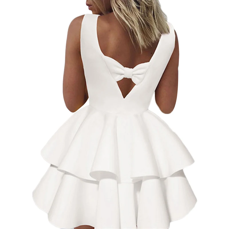 open back dress with bow