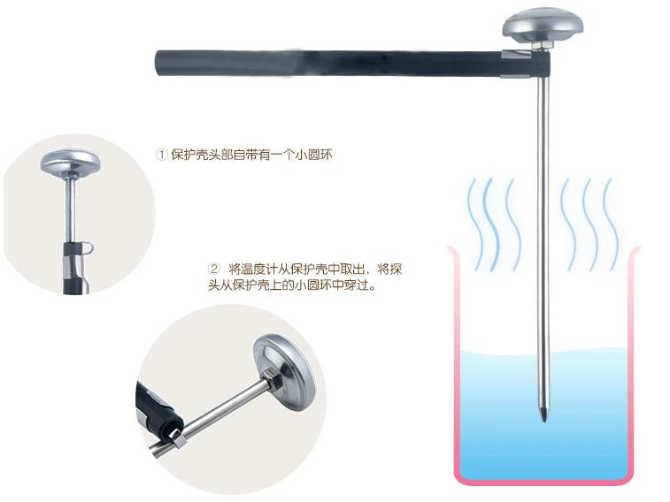 Механический Пищевой зонд детский молочный термометр для измерения температуры воды для кухни испечь барбекю приготовление жарки мяса промышленный измеритель хранения